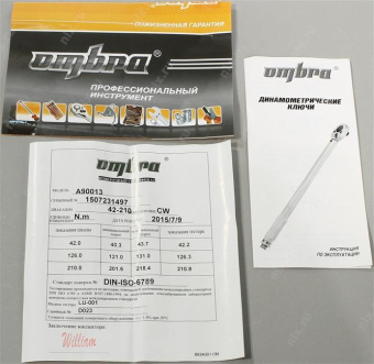 Динамометрический ключ Ombra A90013 1/2"DR 42-210 Нм от магазина РЭССИ