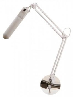 Светильник Трансвит ДЕЛЬТА 1 (Delta1/Wh) настольный на струбцине G23 белый 11Вт от магазина РЭССИ