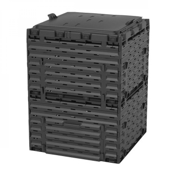 Компостер с крышкой Piteco 300 л чёрный K1130 от магазина РЭССИ