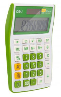 Калькулятор настольный Deli E1238/GRN зеленый 12-разр. от магазина РЭССИ