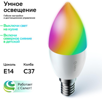 Умная лампа Sber Smart Home SBDV-00117 E14 от магазина РЭССИ