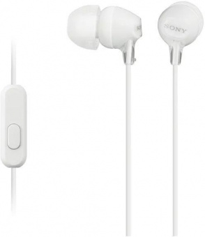 Гарнитура вкладыши Sony MDR-EX15AP 1.2м белый проводные в ушной раковине (MDR-EX15APW) от магазина РЭССИ