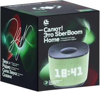 Умная колонка Sber Boom Home SBDV-00171V Салют св.зеленый 8W Mono BT/Wi-Fi от магазина РЭССИ