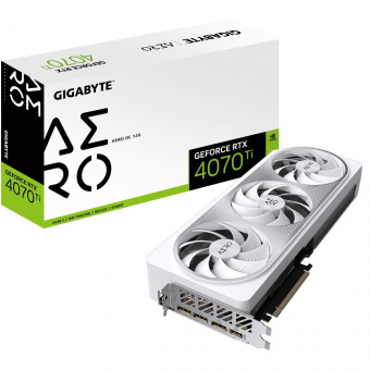 Видеокарта Gigabyte PCI-E 4.0 GV-N407TAERO OCV2-12GD NVIDIA GeForce RTX 4070TI 12288Mb 192 GDDR6X 2640/21000 HDMIx1 DPx3 HDCP Ret от магазина РЭССИ
