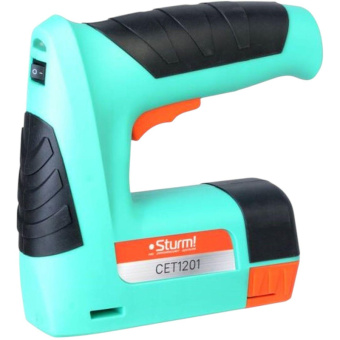 Степлер аккумуляторный Sturm! CET1201 скобы тип 53: 11.4мм 4-10мм гвозди тип 47: 14мм от магазина РЭССИ