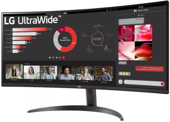 Монитор LG 34" UltraWide 34WR50QK-B черный VA LED 21:9 HDMI матовая 300cd 178гр/178гр 3440x1440 100Hz DP WQ 5.9кг от магазина РЭССИ
