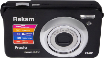 Фотоаппарат Rekam Presto zoom 850 bl черный 21Mpix 2.7" 1080p SDHC/MMC CMOS IS el/Li-Ion от магазина РЭССИ