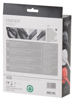 Наушники с микрофоном Edifier K550 черный 2м мониторные оголовье (K550 SINGLE PLUG) от магазина РЭССИ