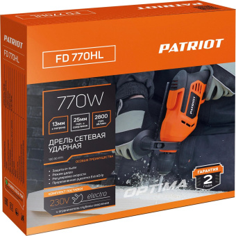 Дрель ударная Patriot FD 770HL 770Вт патрон:быстрозажимной реверс (120301771) от магазина РЭССИ