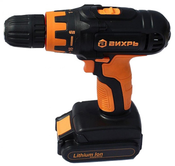 Дрель-шуруповерт Вихрь ДА-14,4Л-2К аккум. патрон:быстрозажимной (кейс в комплекте) (72/14/8) от магазина РЭССИ