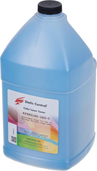 Тонер Static Control KYTK5140-1KG-C голубой флакон 1000гр. для принтера Kyocera EcoSys-M6030/M6530/P6130/M6035/M6535/P6035 от магазина РЭССИ