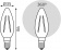 Лампа филам. Gauss 9Вт цок.:E14 свеча 220B 4100K св.свеч.бел.ней. C37 (упак.:10шт) (103801209) от магазина РЭССИ