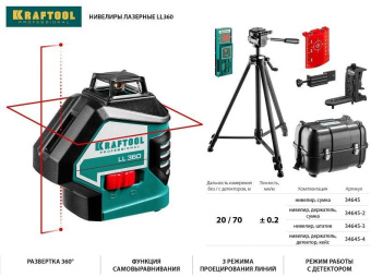 Нивелир лазерн. Kraftool 34645-2 цв.луч. красный от магазина РЭССИ