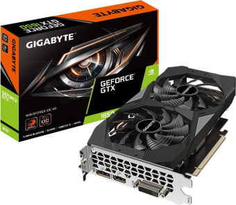 Видеокарта Gigabyte PCI-E GV-N1656WF2OC-4GD NVIDIA GeForce GTX 1650 4Gb 128bit GDDR6 1590/12000 DVIx1 HDMIx1 DPx1 HDCP Ret от магазина РЭССИ