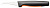 Нож кухонный Fiskars Functional Form 1057546 стальной для масла/сыра лезв.80мм прямая заточка черный/оранжевый блистер от магазина РЭССИ