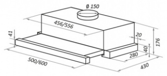Вытяжка встраиваемая Maunfeld VS Fast 50 белый управление: кулисные переключатели (1 мотор) от магазина РЭССИ