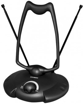 Антенна телевизионная Hyundai H-TAI200 30дБ активная черный каб.:1.35м от магазина РЭССИ