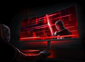 Монитор Xiaomi 34" Curved Gaming Monitor G34WQi черный VA LED 1ms 21:9 HDMI матовая HAS Piv 350cd 178гр/178гр 3440x1440 180Hz FreeSync Premium DP 2K 6.9кг от магазина РЭССИ