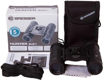Бинокль Bresser 8x 21мм Hunter 8x21 черный (24477) от магазина РЭССИ