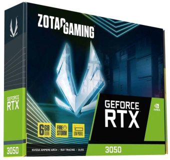 Видеокарта Zotac PCI-E 4.0 RTX 3050 LP NVIDIA GeForce RTX 3050 6Gb 96bit GDDR6 1470/14000 HDMIx1 DPx1 HDCP Ret low profile от магазина РЭССИ