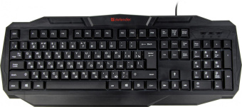 Клавиатура Defender Ultra HB-330L черный USB LED (подставка для запястий) от магазина РЭССИ