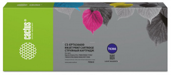 Картридж струйный Cactus CS-EPT636600 T6366 светло-пурпурный (700мл) для Epson Stylus PRO 7700/7890/7900/9700 от магазина РЭССИ