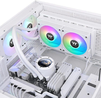Система водяного охлаждения Thermaltake TH240 V2 Ultra EX Snow ARGB Soc-AM5/AM4/1151/1200/1700 белый 4-pin 28.5dB Al+Cu LCD Ret (CL-W425-PL12SW-A) от магазина РЭССИ