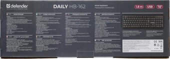 Клавиатура Defender Daily Hb-162 черный USB Multimedia (45162) от магазина РЭССИ