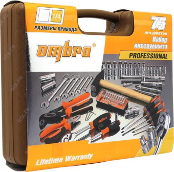 Универсальный набор инструмента Ombra OMT75S 1/4"DR и 1/2"DR от магазина РЭССИ
