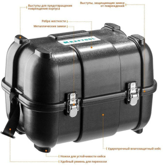 Нивелир лазерн. Kraftool 34640-4 цв.луч. красный 3луч. от магазина РЭССИ