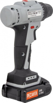 Дрель-шуруповерт Ресанта ДА-20-2ЛК-Б аккум. патрон:быстрозажимной (кейс в комплекте) (75/14/10) от магазина РЭССИ