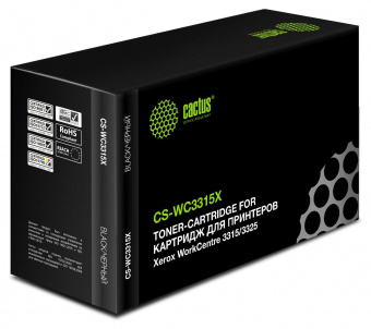 Картридж лазерный Cactus CS-WC3315X 106R02310 черный (5000стр.) для Xerox WorkCentre 3315/3325 от магазина РЭССИ