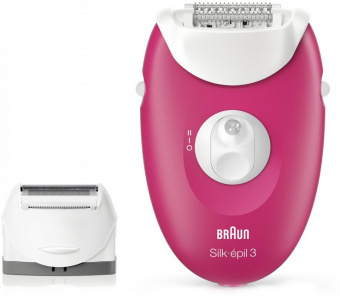Эпилятор Braun SE3410 скор.:2 насад.:2 от электр.сети розовый/белый от магазина РЭССИ