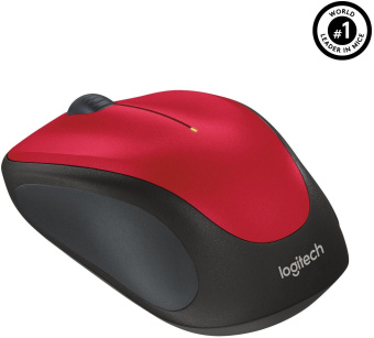 Мышь Logitech M235 красный/черный оптическая (1000dpi) беспроводная USB2.0 для ноутбука (2but) от магазина РЭССИ