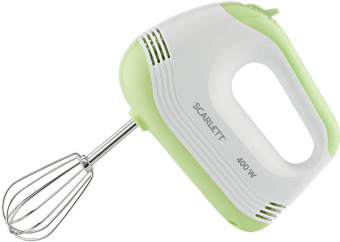 Миксер ручной Scarlett SC-HM40S15 400Вт белый/зеленый от магазина РЭССИ