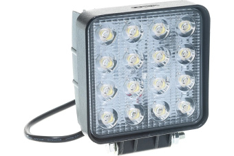 Светодиодная фара SKYWAY OFF ROAD квадратная 12V/24V 48W 6000К 16 диодов дальний свет S07201015 от магазина РЭССИ