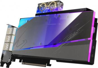 Видеокарта Gigabyte PCI-E 4.0 GV-N3080AORUSX WB-12GD NVIDIA GeForce RTX 3080 12288Mb 384 GDDR6X 1830/19000 HDMIx3 DPx3 HDCP Ret от магазина РЭССИ