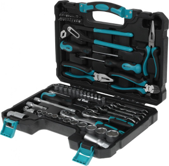 Набор инструментов Bort BTK-65 65 предметов (жесткий кейс) от магазина РЭССИ