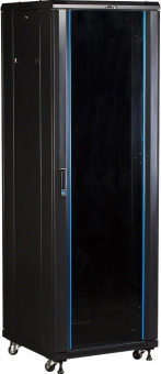 Шкаф коммутационный Lanmaster (TWT-CBB-42U-6X8-P1) напольный 42U 600x800мм пер.дв.перфор. задн.дв.перфор.2-хст. 2 бок.пан. 800кг черный 726мм 92кг 2055мм IP20 металл от магазина РЭССИ