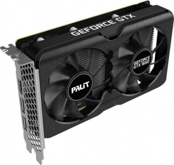 Видеокарта Palit PCI-E PA-GTX1650 GP OC 4G D6 NVIDIA GeForce GTX 1650 4096Mb 128 GDDR6 1410/12000 HDMIx1 DPx2 HDCP Ret от магазина РЭССИ