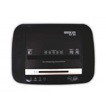 Шредер Office Kit SA80 2x10 (секр.P-5) фрагменты 80лист. 20лтр. скрепки скобы пл.карты CD от магазина РЭССИ