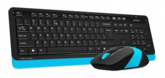 Клавиатура + мышь A4Tech Fstyler FG1010 клав:черный/синий мышь:черный/синий USB беспроводная Multimedia (FG1010 BLUE) от магазина РЭССИ
