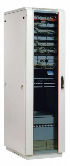 Шкаф коммутационный ЦМО (ШТК-М-38.6.6-1ААА) напольный 38U 600x620мм пер.дв.стекл задн.дв.стал.лист 2 бок.пан. направл.под закл.гайки 500кг серый 455мм 87.3кг 180град. 1850мм от магазина РЭССИ