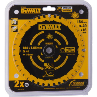 Диск пильный по лам./ДСП DeWalt DT10303-QZ d=184мм d(посад.)=16мм (торцовочные пилы) от магазина РЭССИ