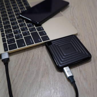 Накопитель SSD Silicon Power USB-C 2TB SP020TBPSDPC60CK PC60 1.8" черный от магазина РЭССИ