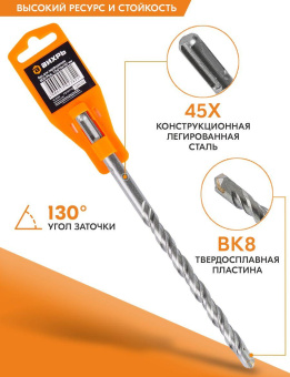 Набор буров Вихрь 73/10/7/10 по бетону Д=12мм Дл=210мм (1пред.) для перфораторов от магазина РЭССИ
