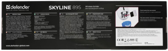 Клавиатура + мышь Defender Skyline 895 клав:белый мышь:белый USB беспроводная slim Multimedia (45895) от магазина РЭССИ
