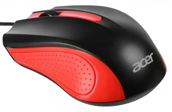 Мышь Acer OMW012 черный/красный оптическая (1200dpi) USB (3but) от магазина РЭССИ
