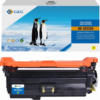 Картридж лазерный G&G GG-CE252A CE252A желтый (7000стр.) для HP CLJ CP3525n/CP3525dn/CP3525X/CP3520/CM3530fs MFP/CM3530 MFP от магазина РЭССИ