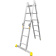 Алюминиевая лестница Алюмет шарнирная четырехсекционная с одним стабилизатором 4х3 ступеней. Серия T4133L от магазина РЭССИ